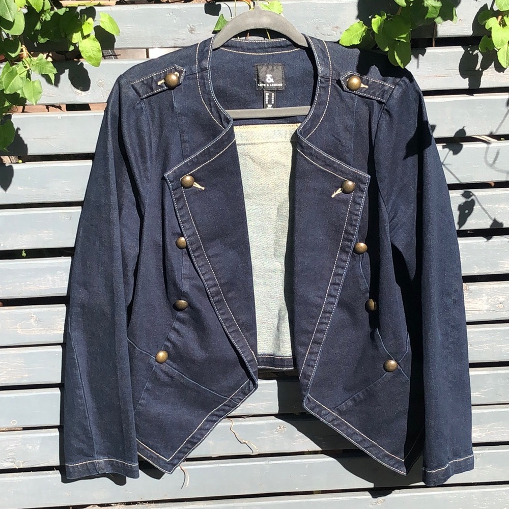 Love & Legend Size 16 Military Denim Jacket